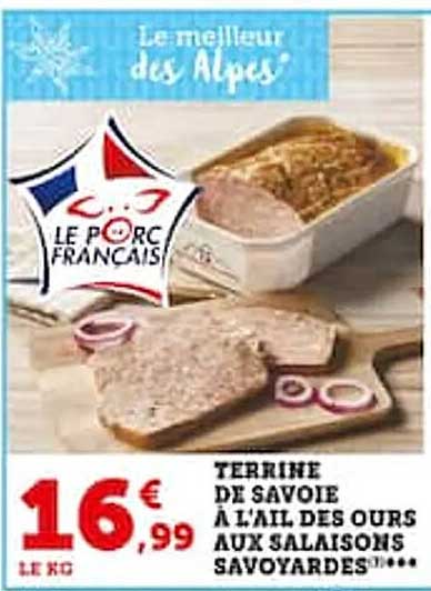 terrine de savoie à l'ail des ours aux salaisons savoyardes