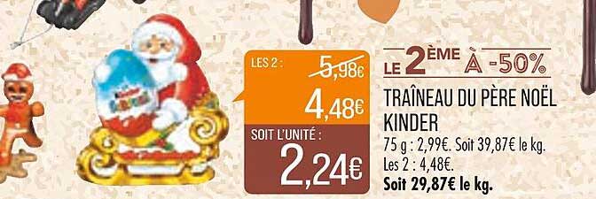 traîneau du père noël kinder