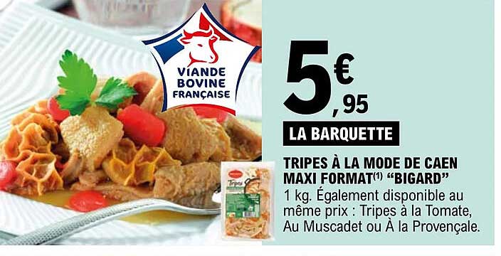 tripes à la mode de caen maxi format "bigard"