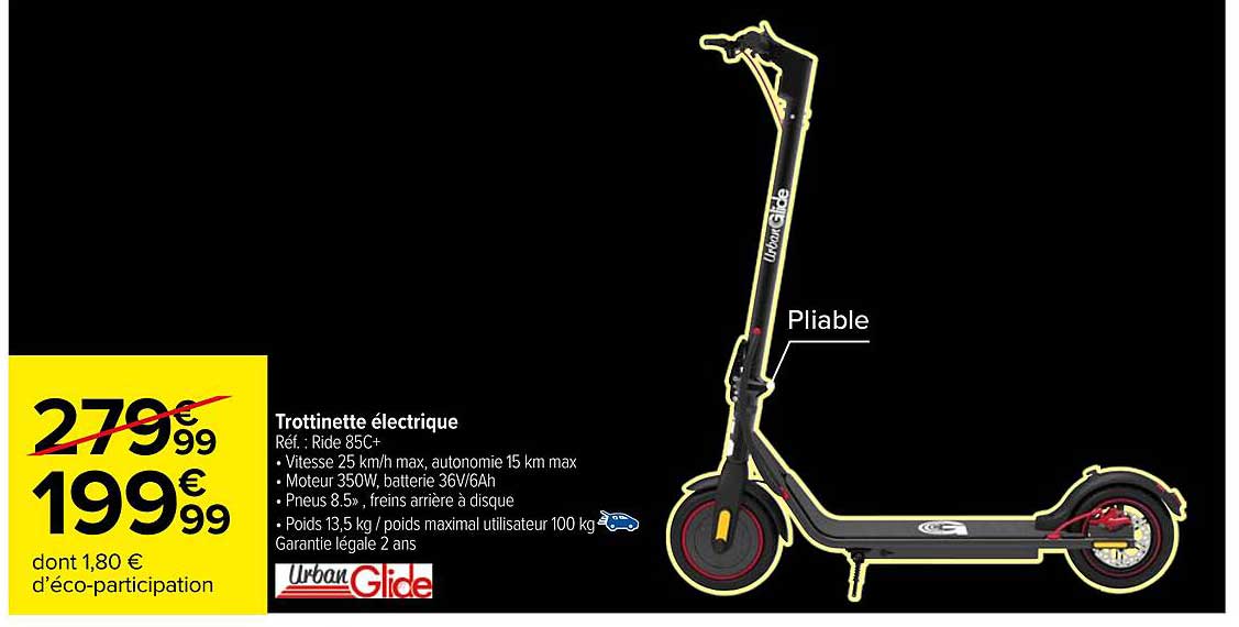 trottinette électrique urban glide