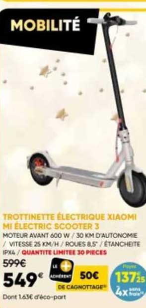 trottinette électrique xiaomi mi électric scooter 3
