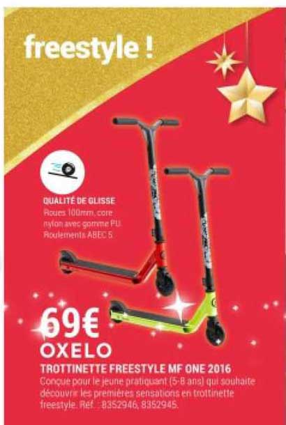 trottinette freestyle mf one 2016 oxelo