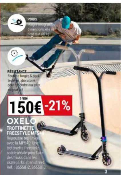 trottinette freestyle mf540 oxelo