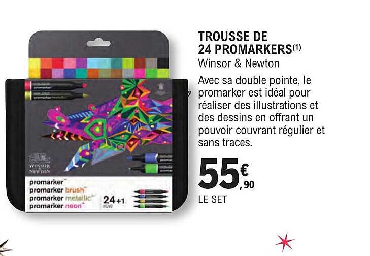 trousse de 24 promarkers winsor & newton