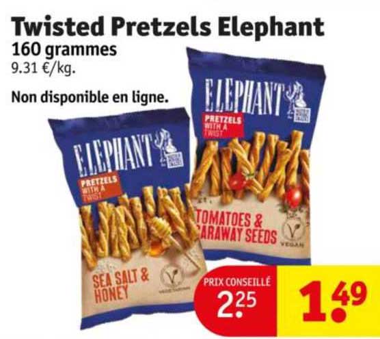 twisted pretzels elephant