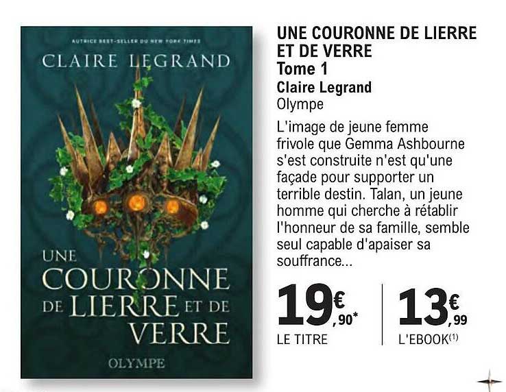 une couronne de lierre et de verre - tome 1 claire legrand