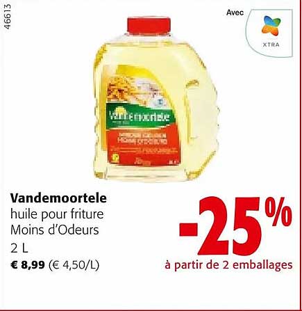 vandemoortele huile pour friture moins d'odeurs