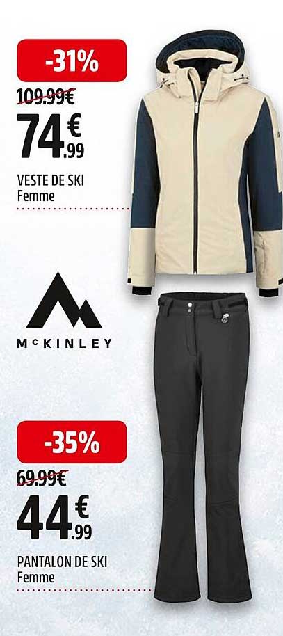 veste de ski femme mckinley, pantalon de ski femme