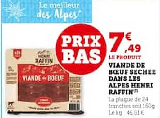 viande de boeuf sechée dans les alpes henri raffin