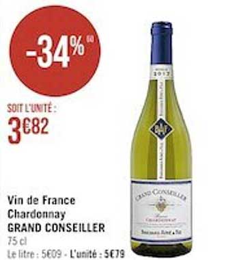 vin de france chardonnay grand conseiller