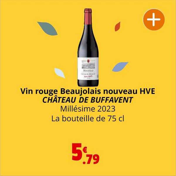 vin rouge beaujolais nouveau hve château de buffavent