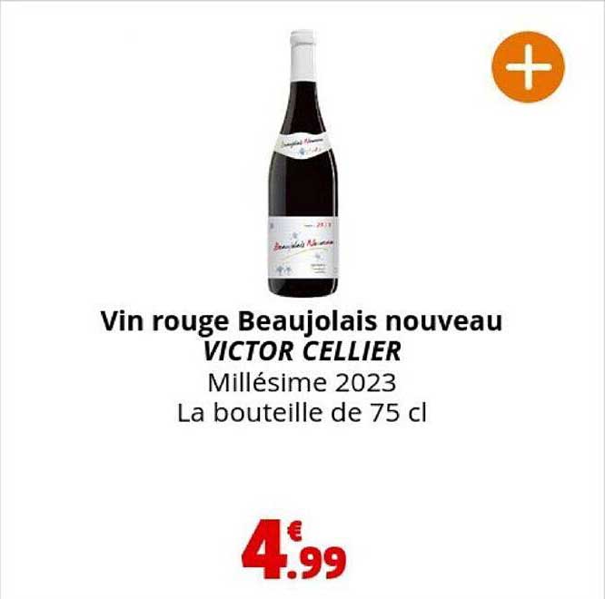 Vin Rouge Beaujolais Nouveau Victor Cellier
