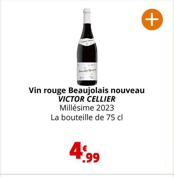 vin rouge beaujolais nouveau victor cellier
