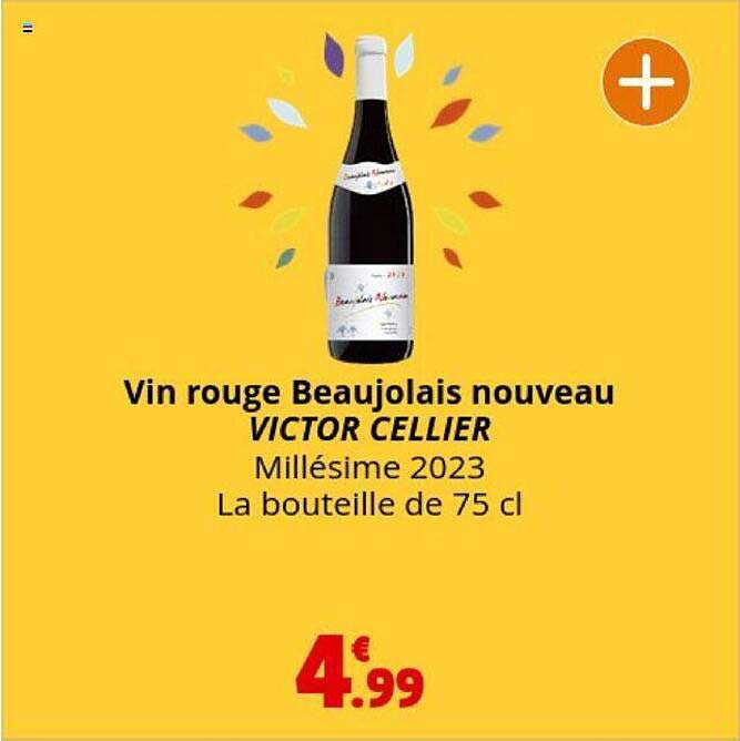vin rouge beaujolais nouveau victor cellier
