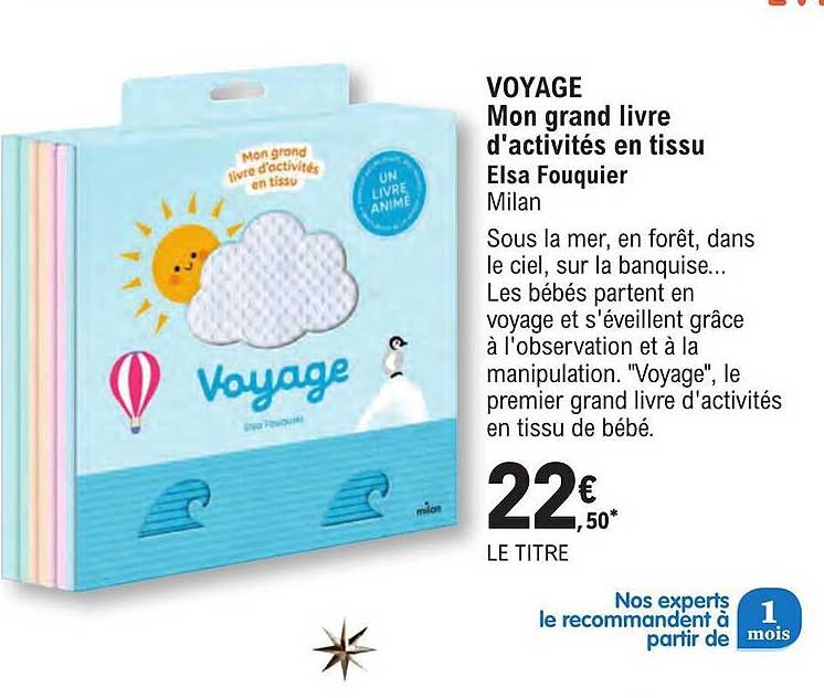 voyage - mon grand livre d'activités en tissu - elsa fouquer