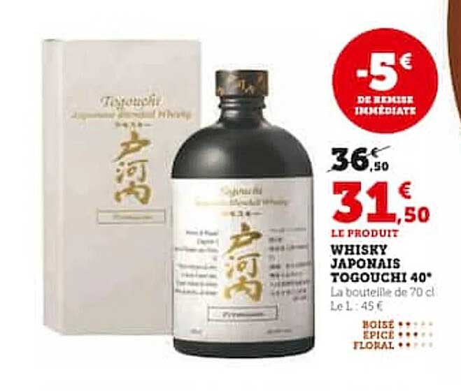 whiksy japonais togouchi 40°