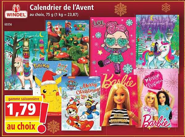 windel calendrier de l'avent