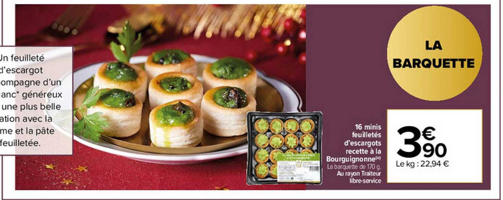 16 minis feuilletés d'escargots recette à la bourguignonne