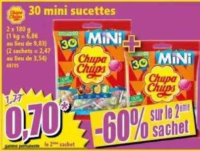 30 mini sucettes chupa chups