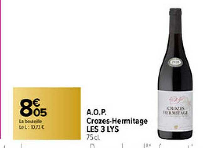 a.o.p. crozes-hermitage les 3 lys
