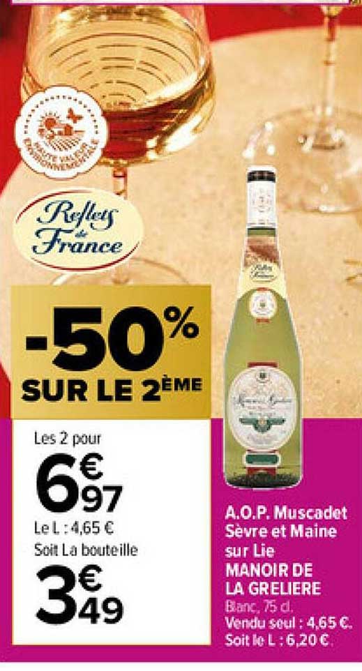 a.o.p. muscadet sèvre et maine sur lie manoir de la grelière