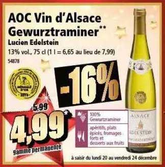 aoc vin d'alsace gewurztraminer lucien edelstein