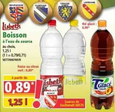 boisson à l'eau de source lisbeth