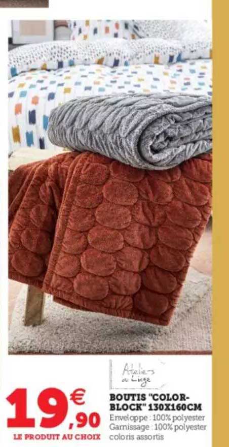 boutis "color-block" 130 x 160 cm