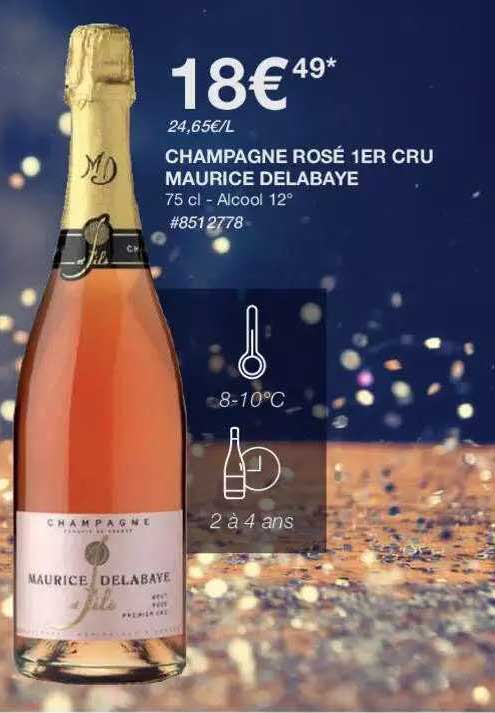 champagne rosé 1er cru maurice delabaye