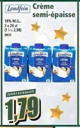crème semi-épaisse landfein