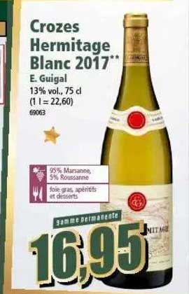 crozes hermitage blanc 2017 e. guigal