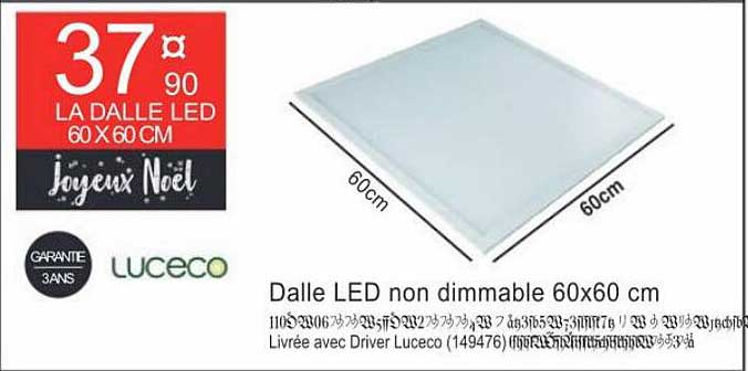 dalle led non dimmable 60 x 60 cm