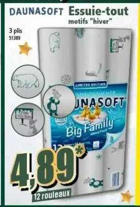 essuie-tout motifs "hiver" daunasoft