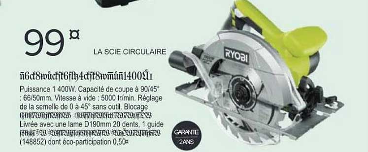 La Scie Circulaire Ryobi