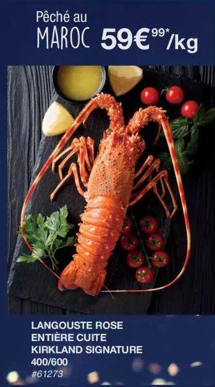 langouste rose entière cuite kirkland signature