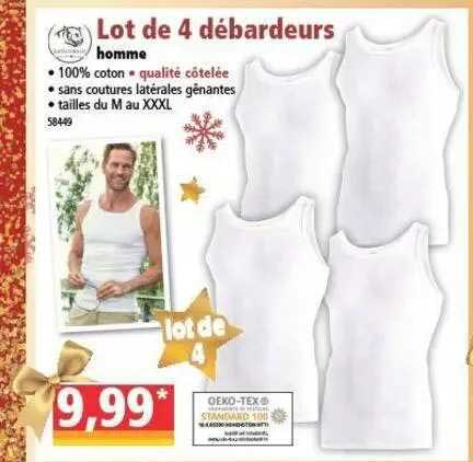 Lot De 4 Débardeurs Homme