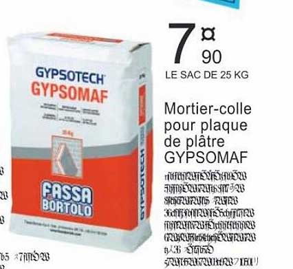 mortier-colle pour plaque de plâtre gypsomaf