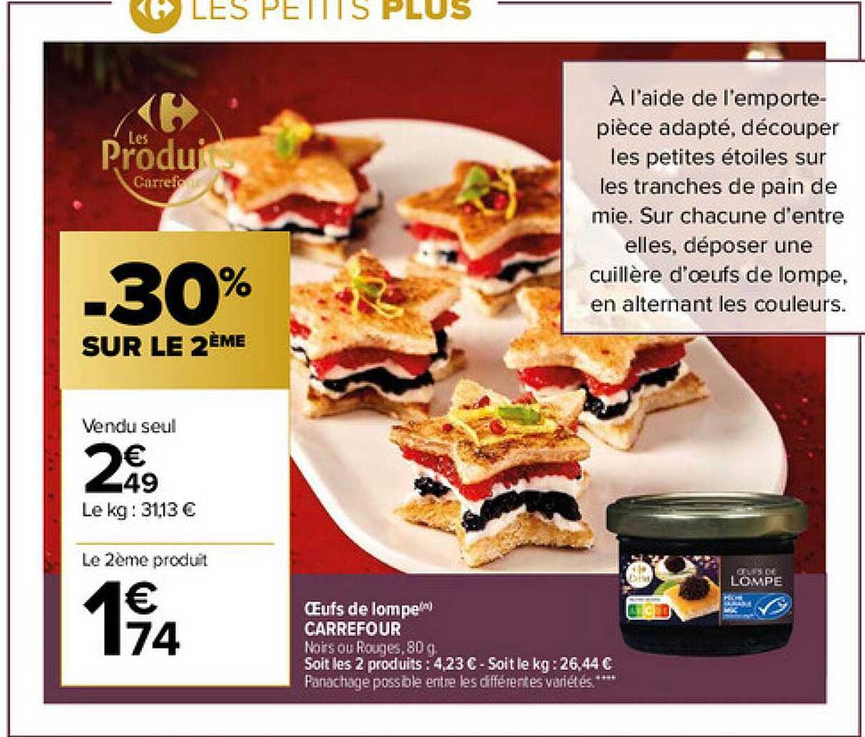 oeufs de lompe carrefour