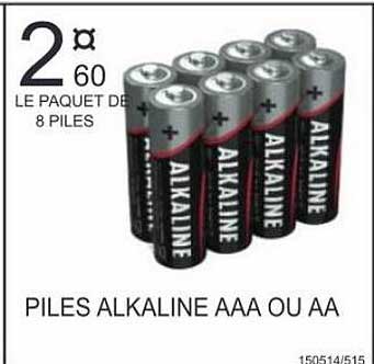 piles alkaline aaa ou aa