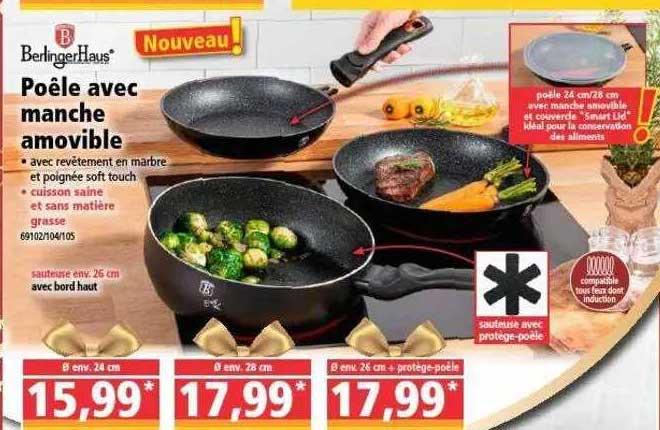 Poêle Avec Manche Amovible