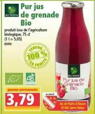 Pur Jus De Grenade Bio Bio Sonne