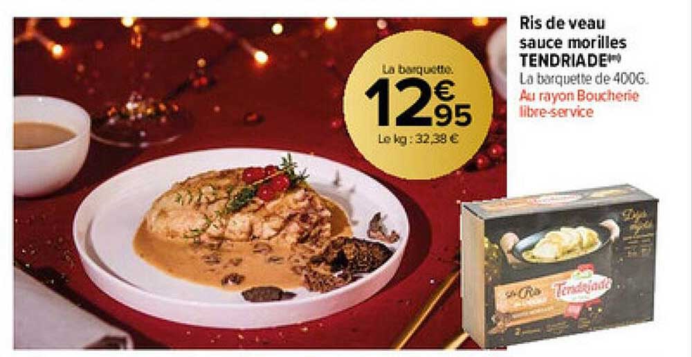 ris de veau sauce morilles tendriade