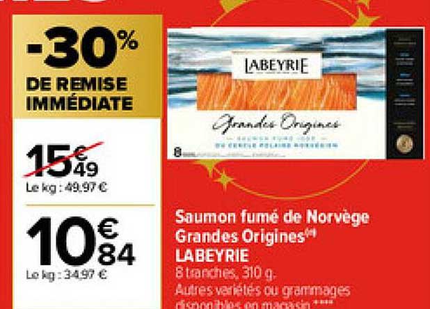 saumon fumé de norvège grandes origines labeyrie