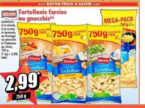 Tortellonis Farcies Ou Gnocchis Hilcona