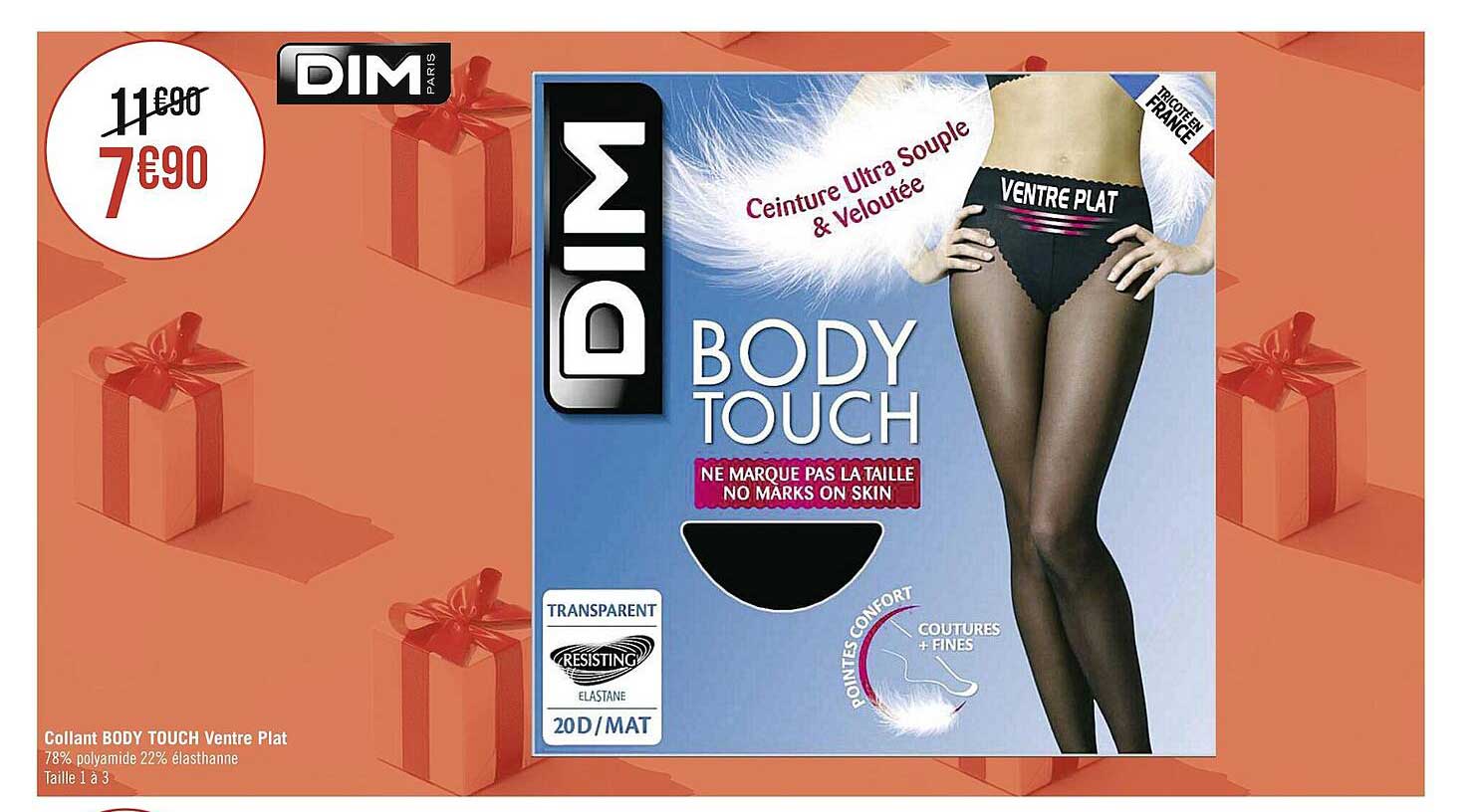 collant body touch ventre plat dim paris