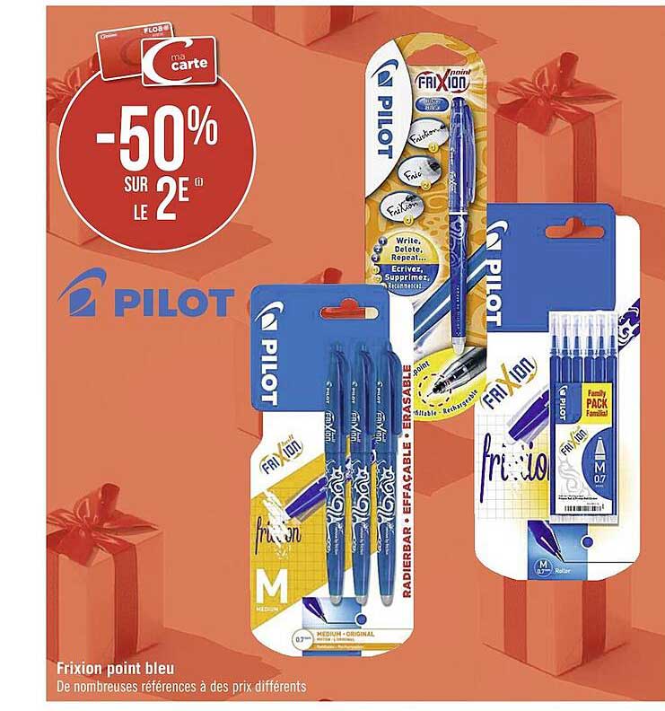 frixion point bleu pilot