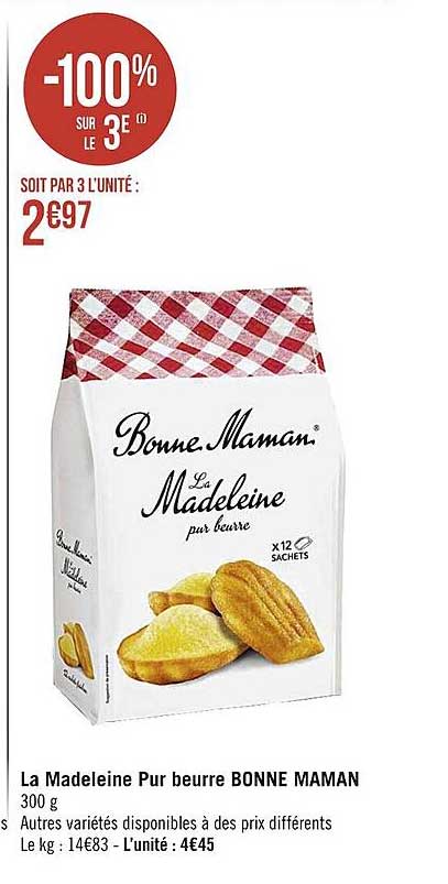 la madeleine pur beurre bonne maman