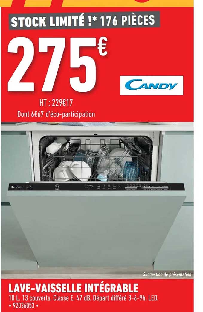lave-vaisselle intégrable candy