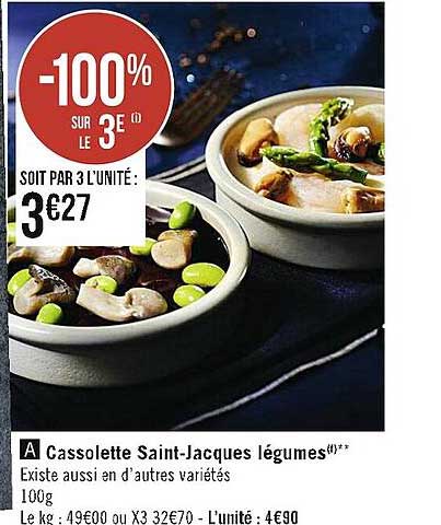 cassolette saint-jacques légumes