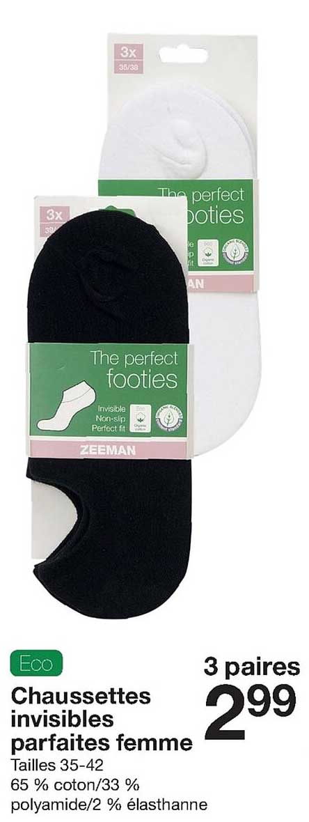 Chaussettes Invisible Parfaites Femme